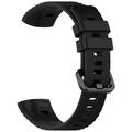 Huawei Band 4 Pro/3 Pro Pehmeä Silikoniranneke - Musta