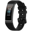 Huawei Band 4 Pro/3 Pro Pehmeä Silikoniranneke - Musta