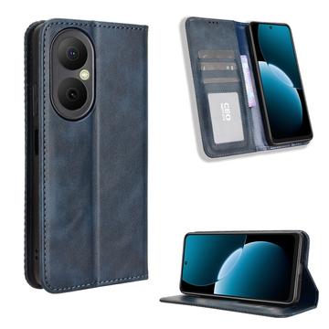 Huawei Enjoy 80 Retro Lompakkokotelo Magneettisella Sulkijalla