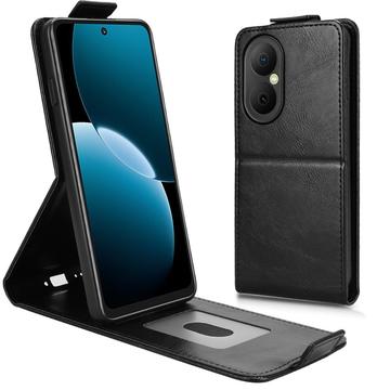 Huawei Enjoy 80 Pystysuuntainen läppäkotelo jalustalla - musta