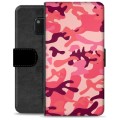 Huawei Mate 20 Pro Premium Lompakkokotelo - Pinkki Maastokuviointi