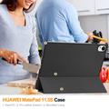 Huawei MatePad 11.5 S Tri-Fold Sarjan Smart Lompakkokotelo - Musta