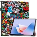 Huawei MatePad 11.5 S Tri-Fold Sarjan Smart Lompakkokotelo - Graffiti