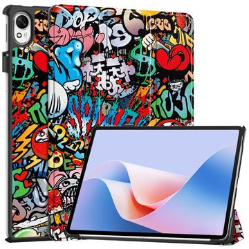 Huawei MatePad 11.5 S Tri-Fold Sarjan Smart Lompakkokotelo - Graffiti