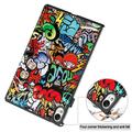 Huawei MatePad 11.5 S Tri-Fold Sarjan Smart Lompakkokotelo - Graffiti
