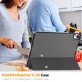 Huawei MatePad 11.5 S Tri-Fold Sarjan Smart Lompakkokotelo - Harmaa