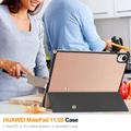 Huawei MatePad 11.5 S Tri-Fold Sarjan Smart Lompakkokotelo - Ruusukulta