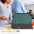 Huawei MatePad SE 11 Tri-Fold Sarjan Smart Lompakkokotelo - Vihreä