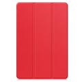 Huawei MatePad SE 11 Tri-Fold Sarjan Smart Lompakkokotelo - Punainen