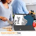 Huawei MatePad SE 11 Tri-Fold Sarjan Smart Lompakkokotelo - Kissa