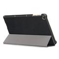 Huawei MatePad T10/T10s Tri-Fold Sarjan Smart Lompakkokotelo - Musta