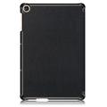 Huawei MatePad T10/T10s Tri-Fold Sarjan Smart Lompakkokotelo - Musta