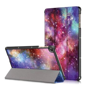 Huawei MatePad T10/T10s Tri-Fold Sarjan Smart Lompakkokotelo - Galaksi