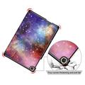 Huawei MatePad T10/T10s Tri-Fold Sarjan Smart Lompakkokotelo - Galaksi