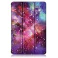 Huawei MatePad T10/T10s Tri-Fold Sarjan Smart Lompakkokotelo - Galaksi