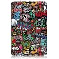 Huawei MatePad T10/T10s Tri-Fold Sarjan Smart Lompakkokotelo - Graffiti