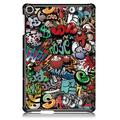 Huawei MatePad T10/T10s Tri-Fold Sarjan Smart Lompakkokotelo - Graffiti