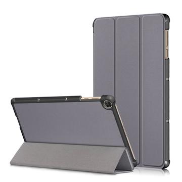 Huawei MatePad T10/T10s Tri-Fold Sarjan Smart Lompakkokotelo - Harmaa