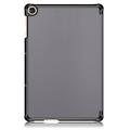 Huawei MatePad T10/T10s Tri-Fold Sarjan Smart Lompakkokotelo - Harmaa