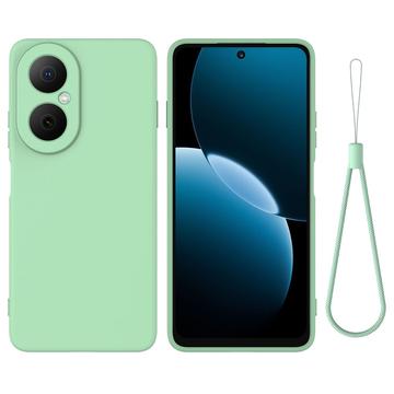 Huawei Nova Y73 Nestemäinen silikonikotelo käsihihnalla - vihreä
