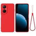 Huawei Nova Y73 Nestemäinen silikonikotelo käsihihnalla