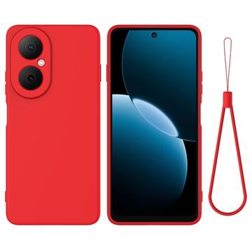 Huawei Nova Y73 Nestemäinen silikonikotelo käsihihnalla