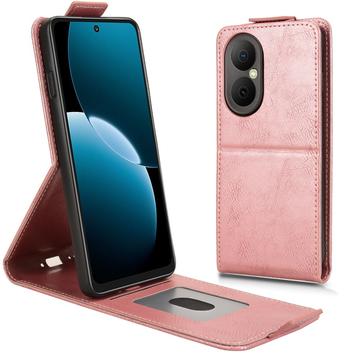 Huawei Nova Y73 Pystysuuntainen läppäkotelo jalustalla - Ruusukulta