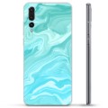Huawei P20 Pro TPU Suojakuori - Sininen Marmori