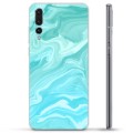 Huawei P20 Pro TPU Suojakuori - Sininen Marmori