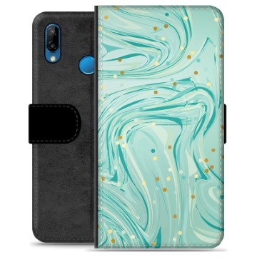 Huawei P30 Lite Premium Lompakkokotelo - Vihreä Minttu