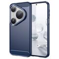 Huawei Pura 80 Pro/80 Pro+/80 Ultra Harjattu TPU Suojakuori - Hiilikuitu