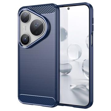 Huawei Pura 80 Pro/80 Pro+/80 Ultra Harjattu TPU Suojakuori - Hiilikuitu