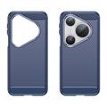 Huawei Pura 80 Pro/80 Pro+/80 Ultra Harjattu TPU Suojakuori - Hiilikuitu