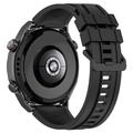 Huawei Watch Ultimate Pehmeä Silikoniranneke - Musta