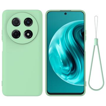 Huawei nova 13i Nestemäinen silikonikotelo käsihihnalla - vihreä