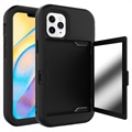 iPhone 12/12 Pro Hybridikotelo - Piilotettu Peili ja Korttipaikka