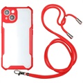 iPhone 13 Hybridikotelo Rannehihnalla - Punainen