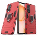 Huawei Nova 9/Honor 50 Hybridikotelo Sormuspidikkeellä - Punainen