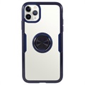 iPhone 11 Pro Hybridikotelo Sormuspidikkeellä - Sininen