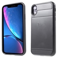 iPhone XR Hybridikotelo Liukuvalla Korttitelineellä - Musta