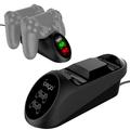 IPEGA PG-9180 Dual Charging Station -peliohjaimen latausasema, jossa on LED-merkkivalo PS4-ohjaimelle