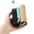 IQOS 3/3 DUO E-savukkeen nahkakotelo - musta