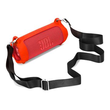 JBL Flip 7 kannettava silikonikotelo olkahihnalla - musta
