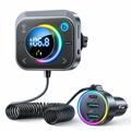 Joyroom JR-CL18 autolaturi / Bluetooth FM-lähetin RGB:llä - 30W