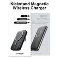 JOYROOM JR-W050 20W PD3.0 Fast Charging Power Bank 10000mAh Magneettinen langaton laturi Ulkoinen akkupaketti, jossa on rengaspidike Potkukannatin - Musta