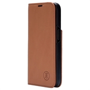 iPhone 15 Pro Max JT Berlin BookCase Tegel Läppänahkakotelo - Konjakki