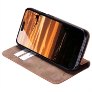 iPhone 15 Pro Max JT Berlin BookCase Tegel Läppänahkakotelo - Konjakki