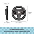 JYS-NS2261 Racing Wheel Duo Nintendo Switch 2 Joy-Con -ohjaimelle - Musta