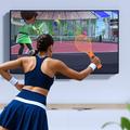 JYS-NS2266 Tennismaila Duo Nintendo Switch 2 Joy-Con ohjaimelle - Sininen / Oranssi