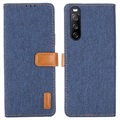 Jeans Series Sony Xperia 10 III, Xperia 10 III Lite Lompakkokotelo - Tummansininen